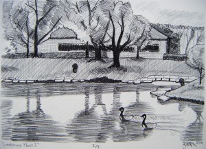 Kettering Landscape, lithograph, 2011.